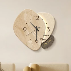 Wall Mounted Clock Cream Style Creative Living Room Irregular Family Bedroom Decorated Wall Clock Wall
