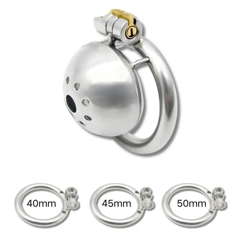 Men Stainless Steel Chastity Cage Set Urethra Catheter Dilator Penis Plug Urethra Catheter penis sleeve lock  Ring Sex Toys