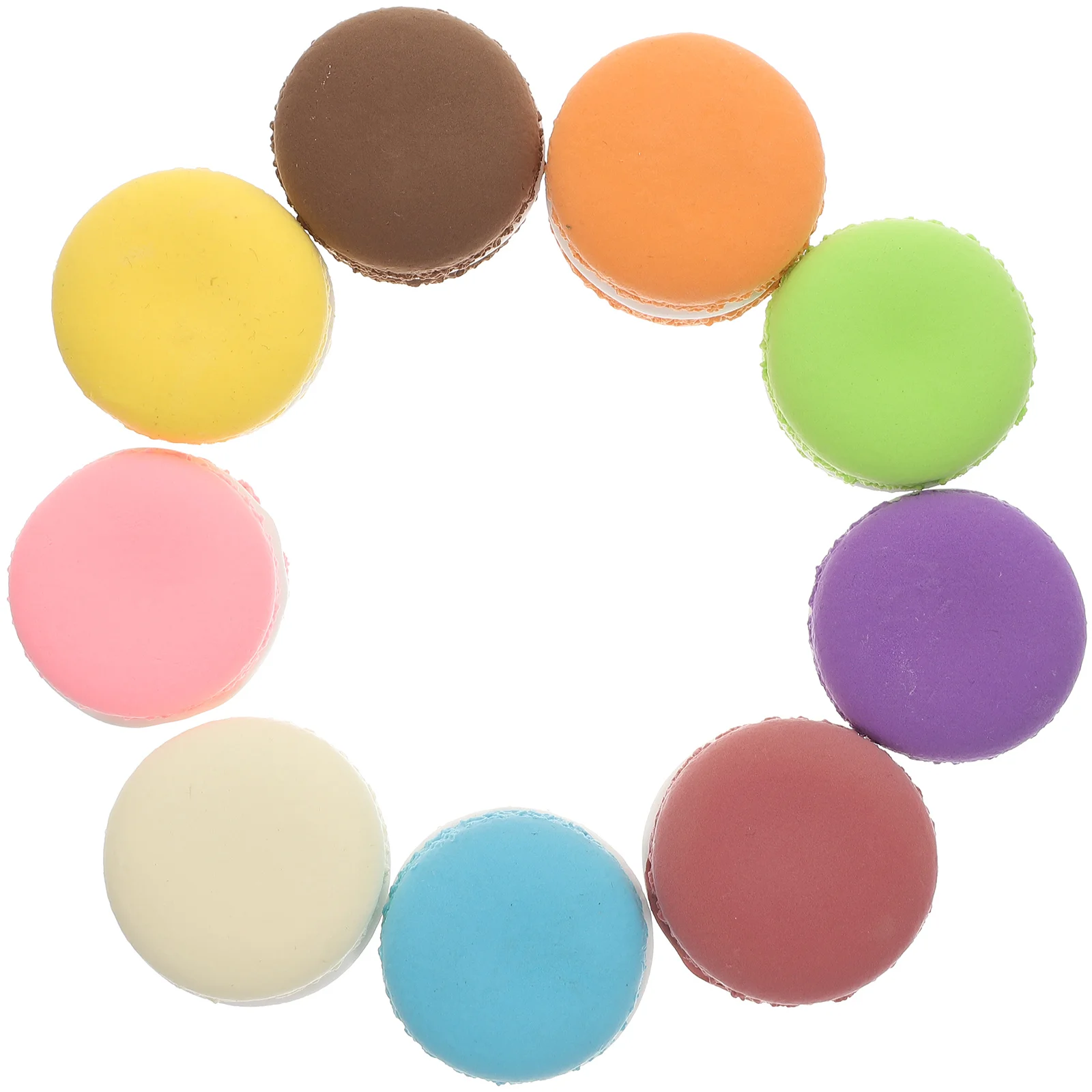 Modelo de pastel de 9 Uds., modelos de macarrones falsos, accesorios para fotos, galletas, decoración Artificial, juguete de galleta, adorno