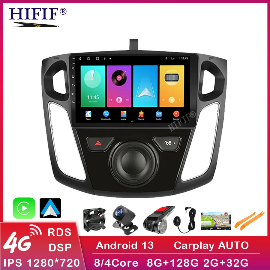 

4G Android 13 2din Car Radio multimedia video player For Ford focus 3 2012 2013 2014 2015 navigation GPS audio 2 DIN