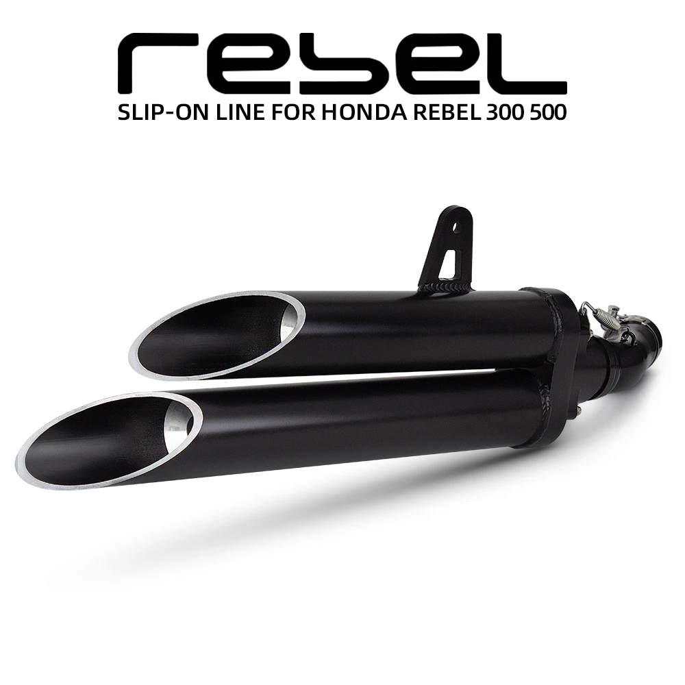 

Надевается для HONDA Rebel 500 300 CMX500 CMX300, выхлопная труба среднего звена мотоцикла, модифицированная с двойным выходом, глушитель Escape Moto