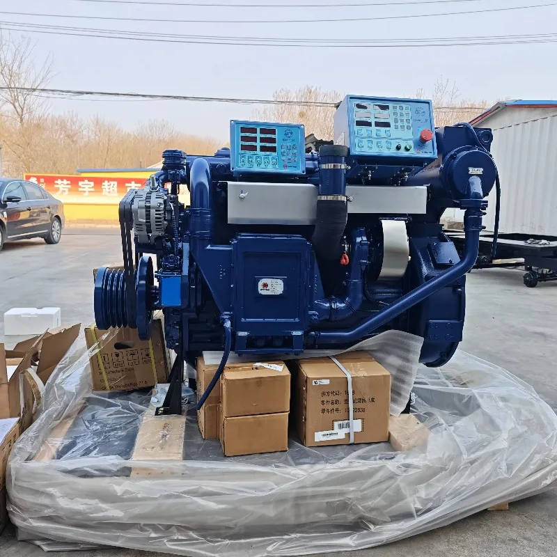 Customized 6 Cylinder 100hp 150hp WP6 Marine Diesel Engine Generator Auto Start Open Frame ATS Inboard Gear Box Fishing Boats