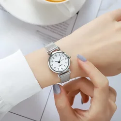 Petite montre-bracelet en argent pour femme, montres à la mode, horloge automatique