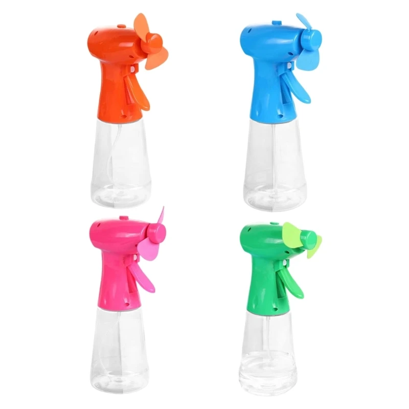 4Pcs Handkurbel Sprayer Lüfter Tragbare Handheld Nebel Lüfter für Kinder Erwachsene Outdoor Radfahren Camping 3XUF – Detail 1