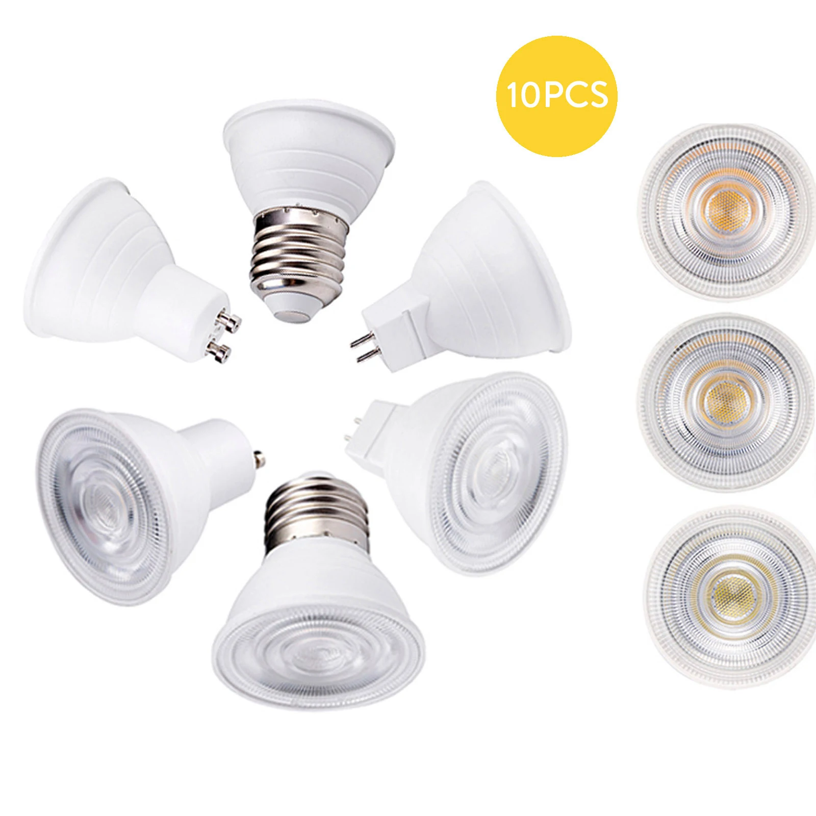 

10pcs Dimmable GU10 E27 E14 MR16 GU5.3 Lampada LED Bulb 7W AC 110V 220V Bombillas LED Lamp Spotlight Lampara Spot Light