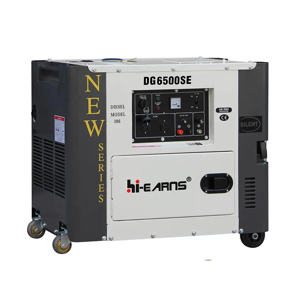 Hiearns silent manual and electric start generator 5kw die·sel generator for sale