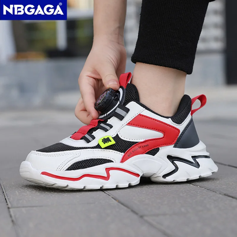 Kids Shoes Boys Running Sport Shoes Trainer Sneakers Big Children Breathable Mesh School Shoe Soft Sole Casual Walking Tenis