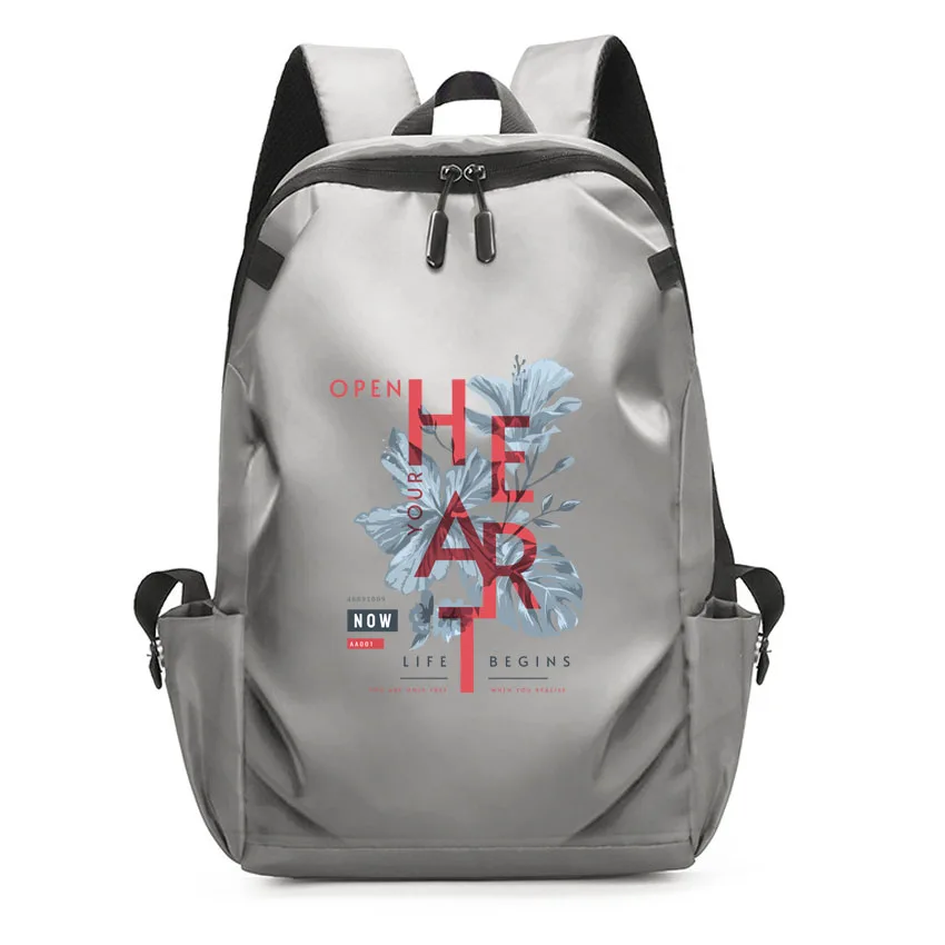 

Teenager School Bag Funny Flower And Letter Pattern Printed Backpack Ladies Women Backpacks Hip Hop Students Harajuku Rucksack