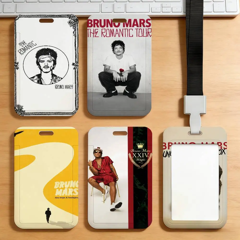 Singer Bruno mars The Romantic tour Card Holder Transportation Work Permit Cards ID Student Meal Cardcase