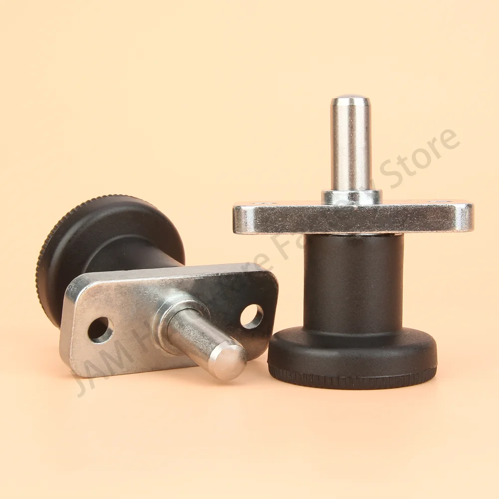 

MJ232 Self-Locking/Return Type Locating Pins Black/Red/Blue Plastic Knob Stainless/Carbon Steel Flanged Indexing Plungers