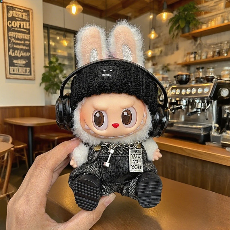 かわいいぬいぐるみ服トレンドストリートファッションサスペンダーパンツラブブ人形ドレスアップセット DIY 衣装アクセサリーギフト