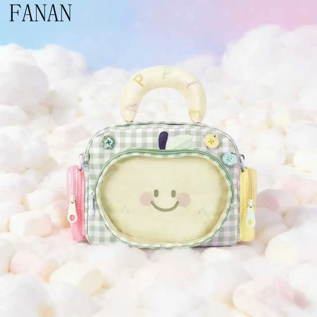 

Новый милый школьный рюкзак 2026 года для девочек, прозрачная модная сумка в японском стиле, студенческая сумка через плечо, милые сумки-тоут для женщин
