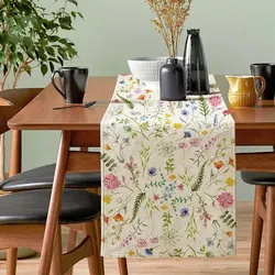 1pc Bloom Flowers Tulip Summer Table Runner13