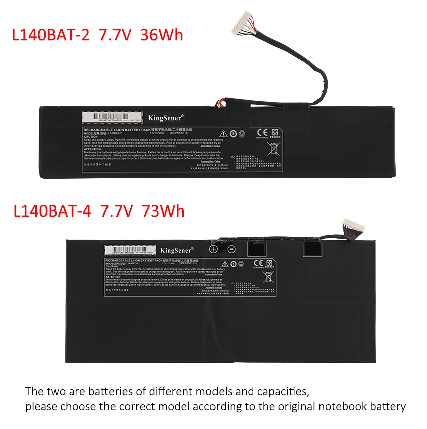 KingSener L140BAT-2 Battery For Thunderobot 911 MixBook Air,For GigabyteRC14,L140BAT-4 Battery For Metabox ns50mu 2ICP5/50/112-2