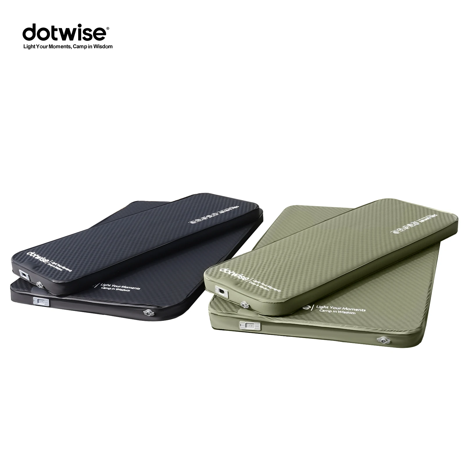 DOTWISE Single Double Person Self-inflating Mattress Thick 10cm Compact Portable Outdoor Camping Air Mat Floor Sponge Mat