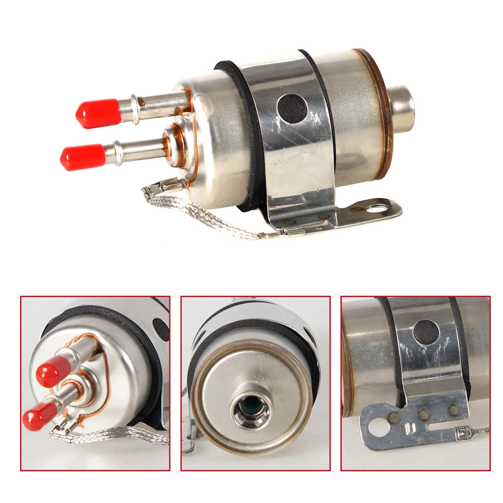 58 PSI Car Retrofit Fuel Filter/Regulator Fuel System Return Alloy Metal Adapter LS Swap/EFI Conversion Silver Easier to install