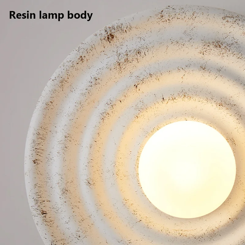 Wabi-sabi Round Circle lampada da parete corridoio in stile giapponese corridoio soggiorno Homestay Sconce Retro camera da letto comodino Decor LED