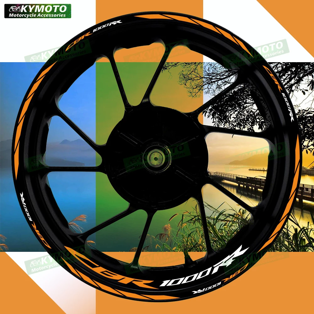 

Светоотражающие наклейки для мотоциклов Honda CBR1000RR CBR 1000RR, 17-дюймовые наклейки на передние и задние диски, аксессуары для обтекателей, украшение