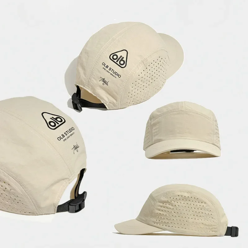 1 Stück schnell trocknende Mesh-Baseballkappe mit kurzer Krempe für Männer, Frauen, Paare, Outdoor-Wandern – Detail 3