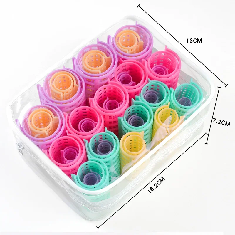 30pcs/set Heatless Hair Curler Rollers Large Grip Clips Lazy Curlers Hairdressing DIY Hair Styling Tool for Women Random Color