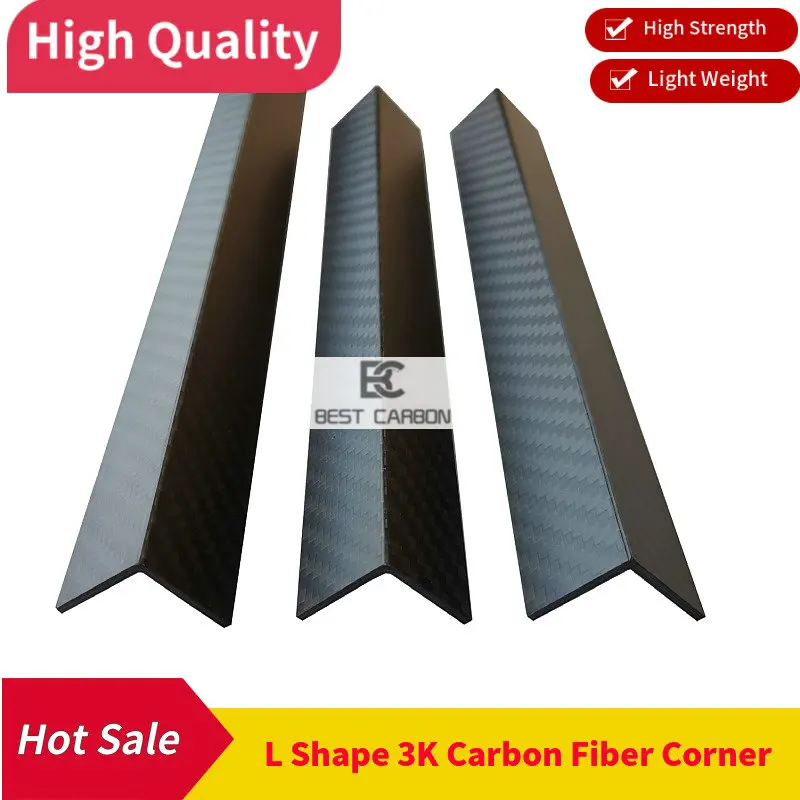 Free shipping Twill matte surface , L shape 3K Carbon Fiber Corner, 100% carbon fiber material, carbon fiber angle