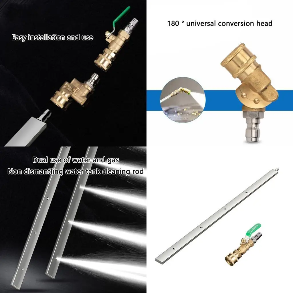 

Y1UD Vehicle Extended Reach Radiator Flush Tool With Copper Fast Release Fittings 450PSI Pressure Capacity And Flat Design