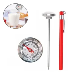 Reliable Stainless Steel Thermometer Suitable for Measuring Temperature of Food, Coffee, Milk, or Soil No Batteries Needed