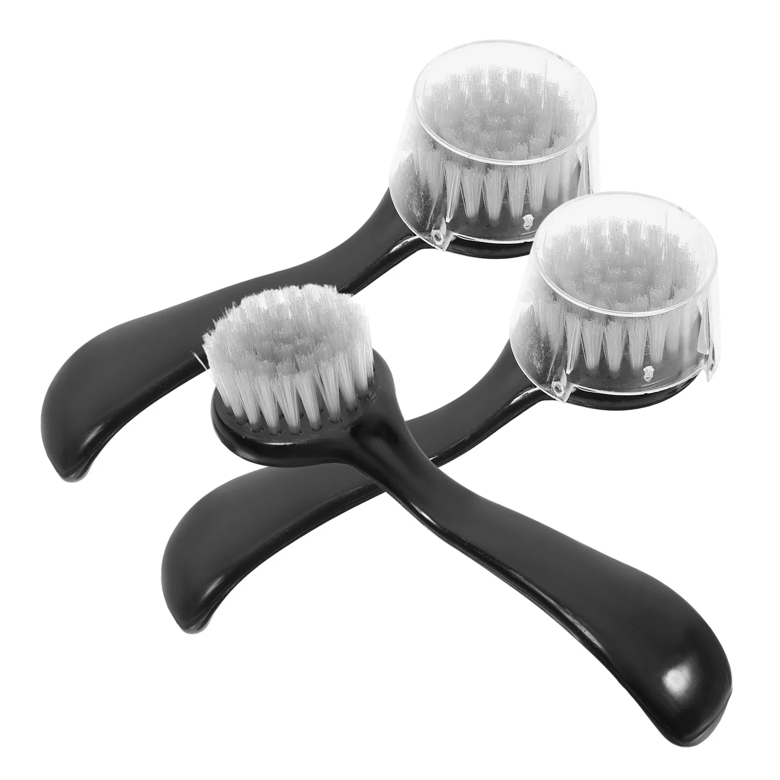 

3Pcs Manual Facial Cleansing Brush Smooth Grip Lightweight Design for Effective Deep Cleaning Ideal Women's Skincare Travel Kit