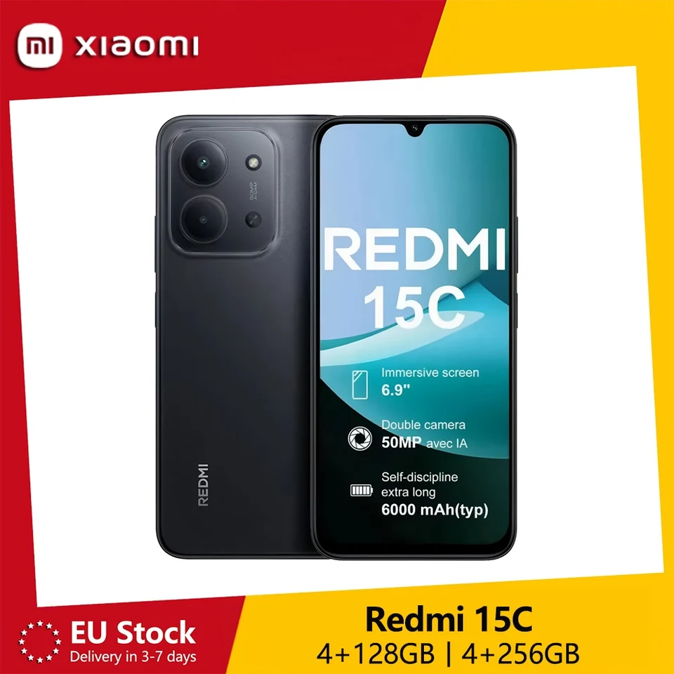 Xiaomi Redmi 15C 128GB/256GB, MediaTek Helio G81-Ultra, pantalla inmersiva de 6.9" 120Hz, cámara de 50MP, batería de 6000mAh