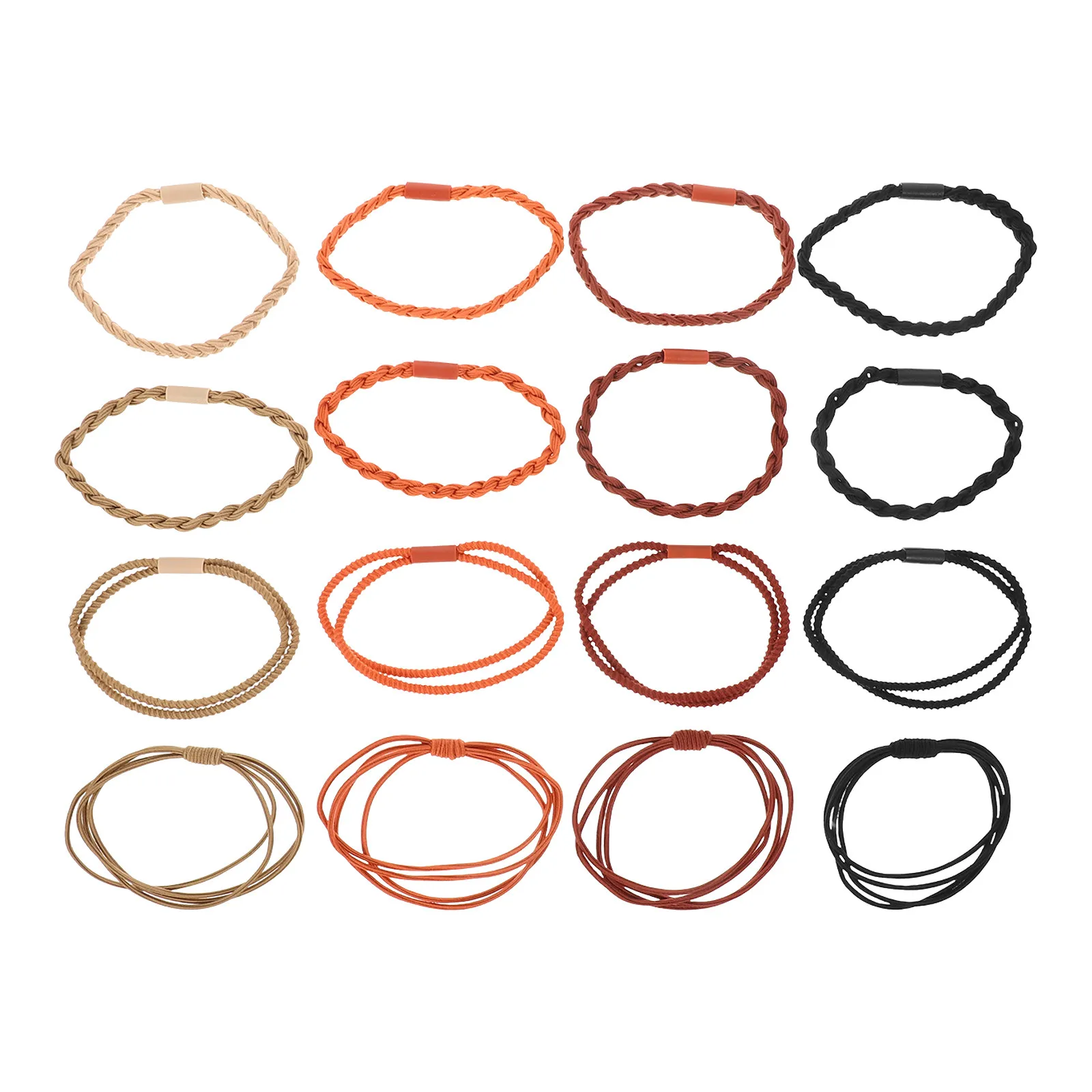 

16Pcs Vintage Hair Ties Elastic Ponytail Holders for Women Teens Versatile Hair Accessories for Braids Buns Sports Workout