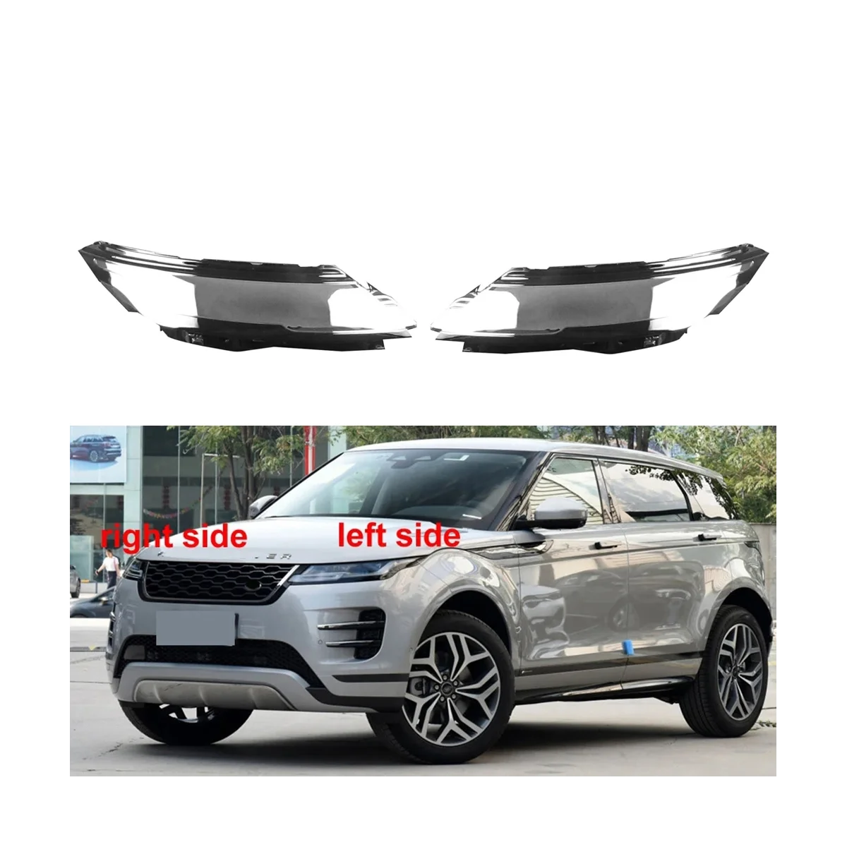 Right Headlight Cover Housing for Land Evoque 2020-2022 Replace Head Light Glass Lens Lampshade Shell