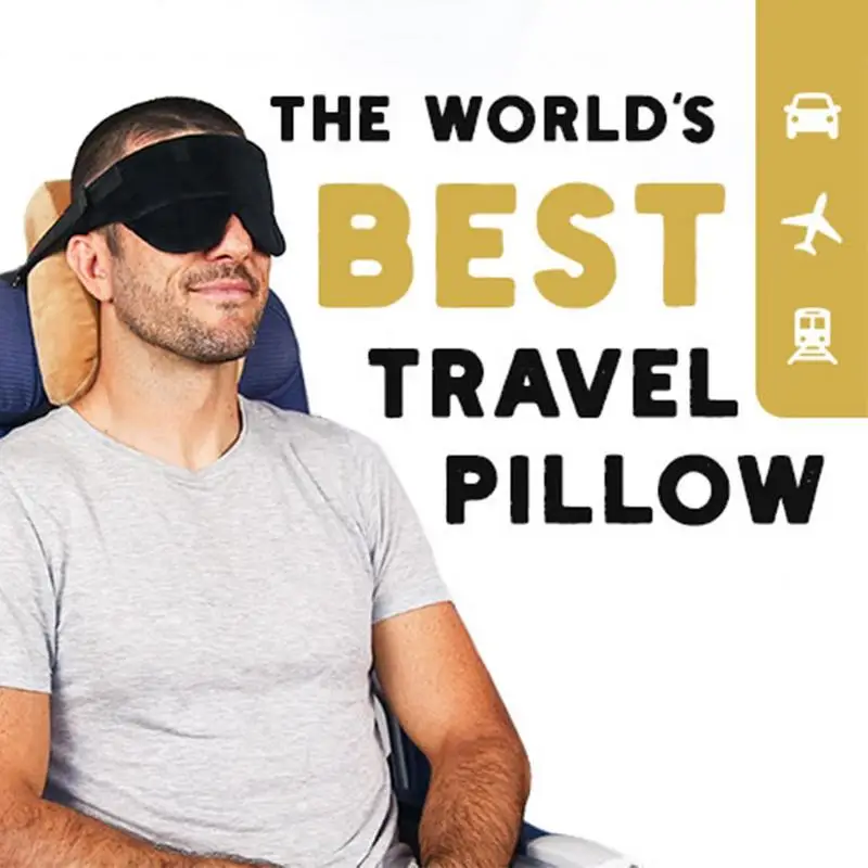 Neck Pillow Soft Travel Pillow Airplane Pillow Neck Cushion Head Straps Car Head Straps Comfy Head Travel Pillow With Eyeshade