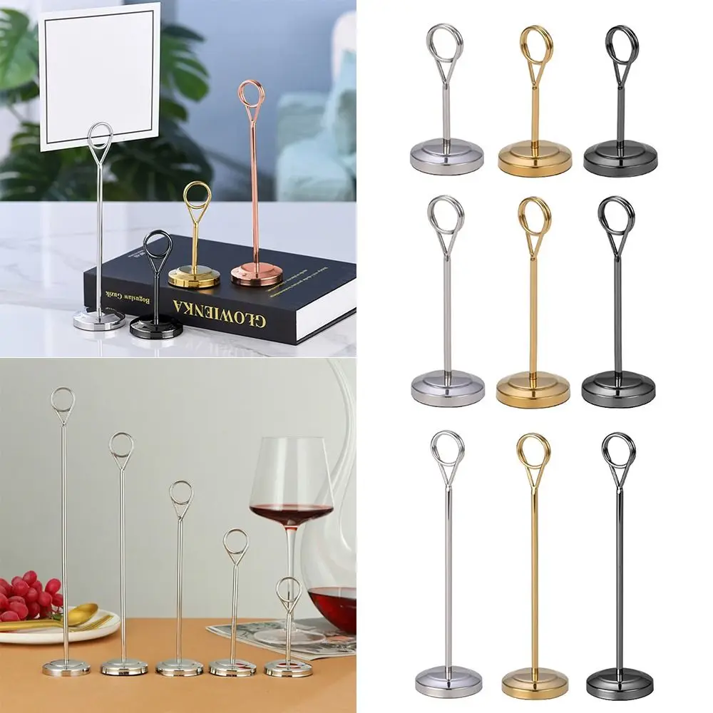 Steel Party Supplies For Memo Postcard Paper Picture Table Number Holder Photo Clip Note Clamp Card Holder Paper Stand