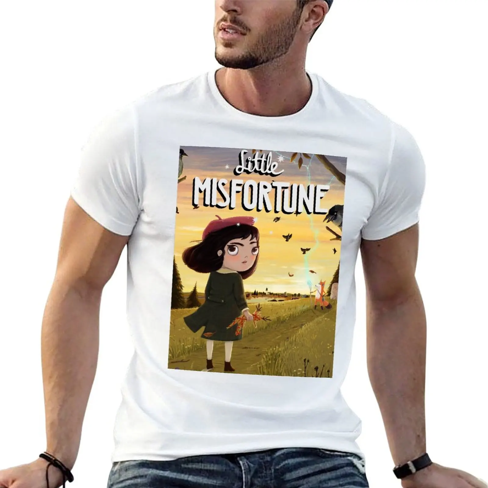 

cotton man plain T-Shirt t misfortune t shirt Little shirt pack