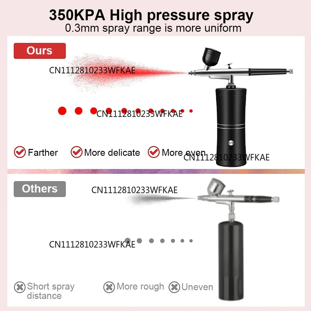 Spray Gun for Coloring Wireless Electric Spray Gun Pen Kit with Compressor