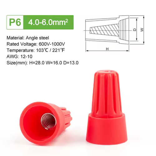 50PCS Colorful Electrical Insulated Crimp Twist Terminal Quick Wire Connector Nut Spring End Cap Connection - Image 8