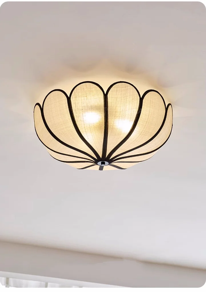 Nordic E27 Wabi Sabi Ceiling Lamp Bedroom Romantic Light