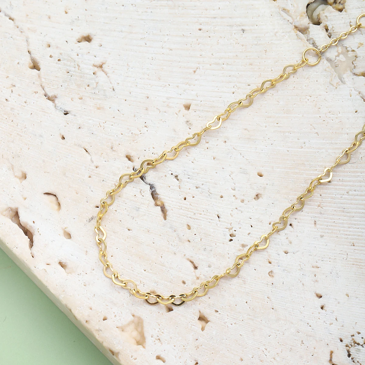 سوار من الفولاذ المقاوم للصدأ مطلي بالذهب عيار 14 قيراط - إكسسوار سلسلة ربط أنيق بسيط، هدية مثالية مع شحن سريع #4