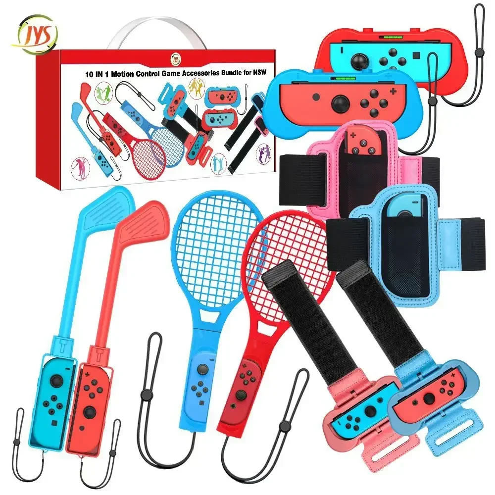 

Набор аксессуаров 10 в 1 для Nintendo Switch Sports, комплект спортивных аксессуаров для Nintendo Switch OLED с гольф-клубами
