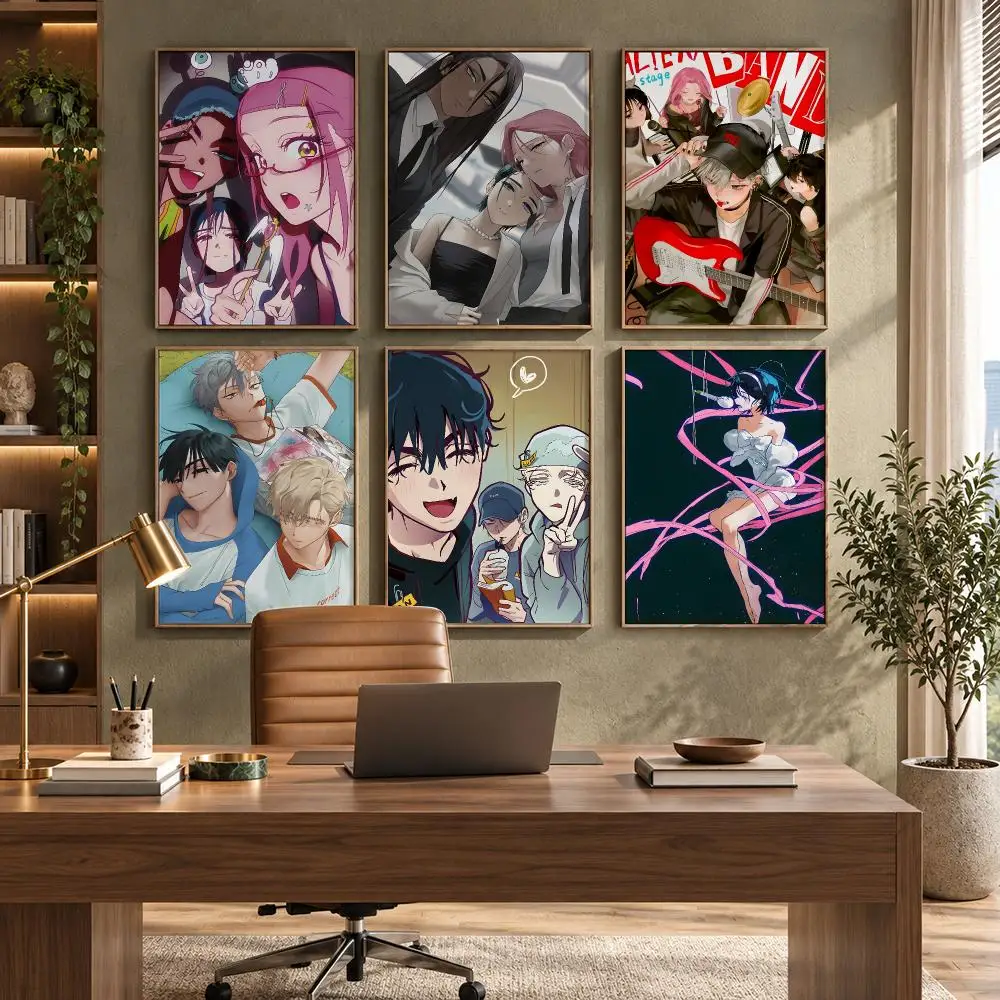 Alien Stage Korean Animation Poster HD Waterproof Wall Decal for Study, Living Room & Garage, DIY Great Gift for Fans