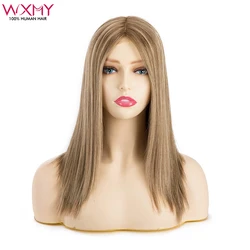 Mono Top Natural Hairline Human Hair Wigs For Women With French Lace Front 100% Real Human Hair Wig One Piece Long Straight Hair