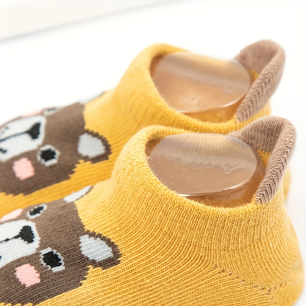12 pairs of boys and girls' anti slip socks with cute cartoon animal patterns, comfortable and breathable baby floor socks