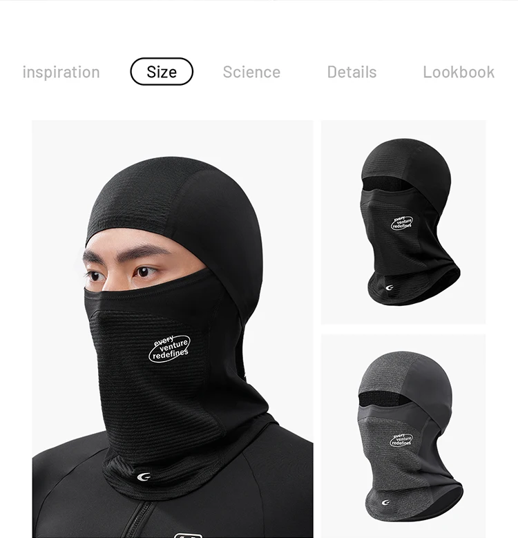 EVR Winter-Woll-Gesichtsmaske, Halswärmer, winddicht, warm, atmungsaktiv, Sturmhaube für Männer und Frauen, zum Skifahren, Radfahren, Motorradfahren, Outdoor-Ausrüstung – Detail 3