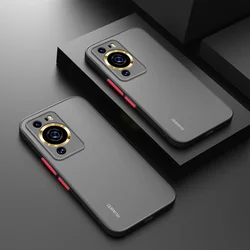 Luxury Hybrid Matte Case For Huawei P60 P50 P40 Lite P30 Mate 40 50 Nova 11 10 9 8 Pro SE Hard PC Back Cover Silicone Soft Shell