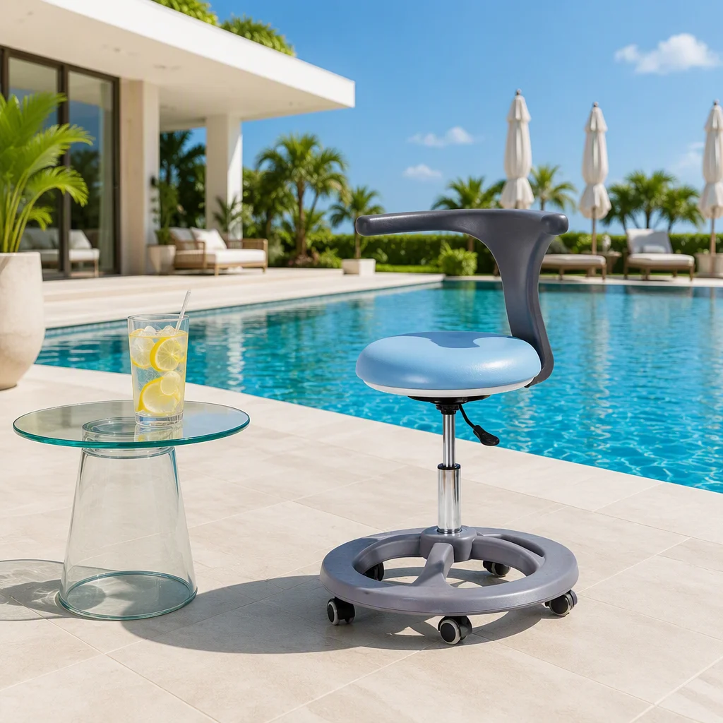 Factory Wholesale Durable Leather Modern Design Commercial Office Chair Ergonomic Dental Stool Hospital Chair School Workshop