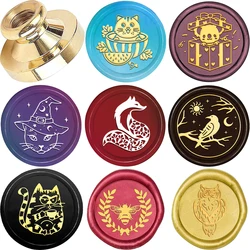 Watermelon Cat Fox Bird Bee Owl Bear Gift Box Wax Seal Stamp Removable Brass Head for Invitation Envelope Notebook Decor