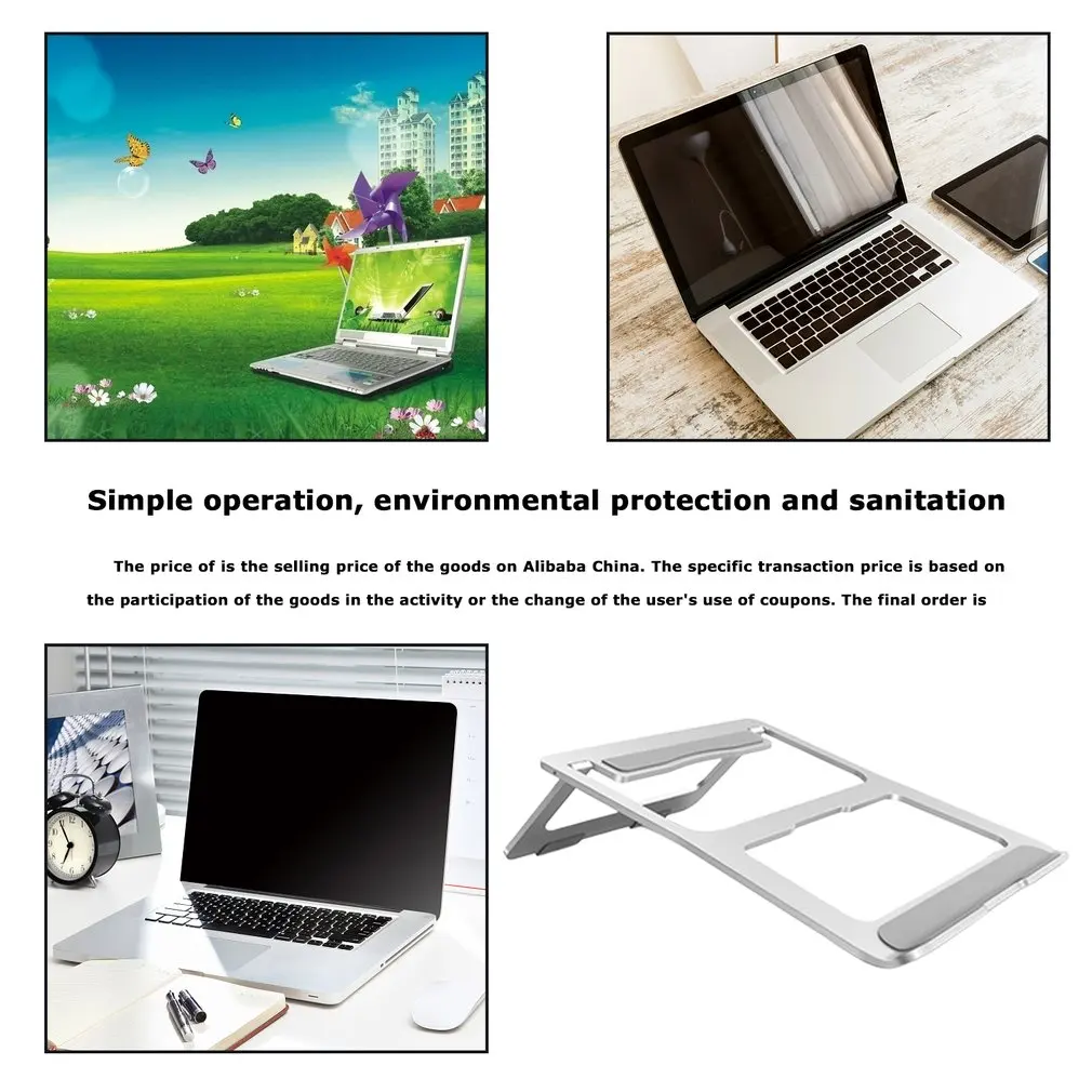 Laptop Tablet Stand Universal Adjustable Aluminium Alloy Foldable Stand Desktop Holder For Macbook 10\'\'-15.6\'\' Laptop Notbebook