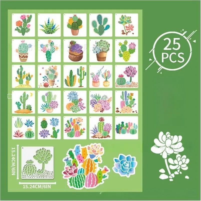 Garden Green Plant Leaves DIY Layering Stencils Wall Painting Scrapbook Coloring Embossing Album Decor Drawing Template