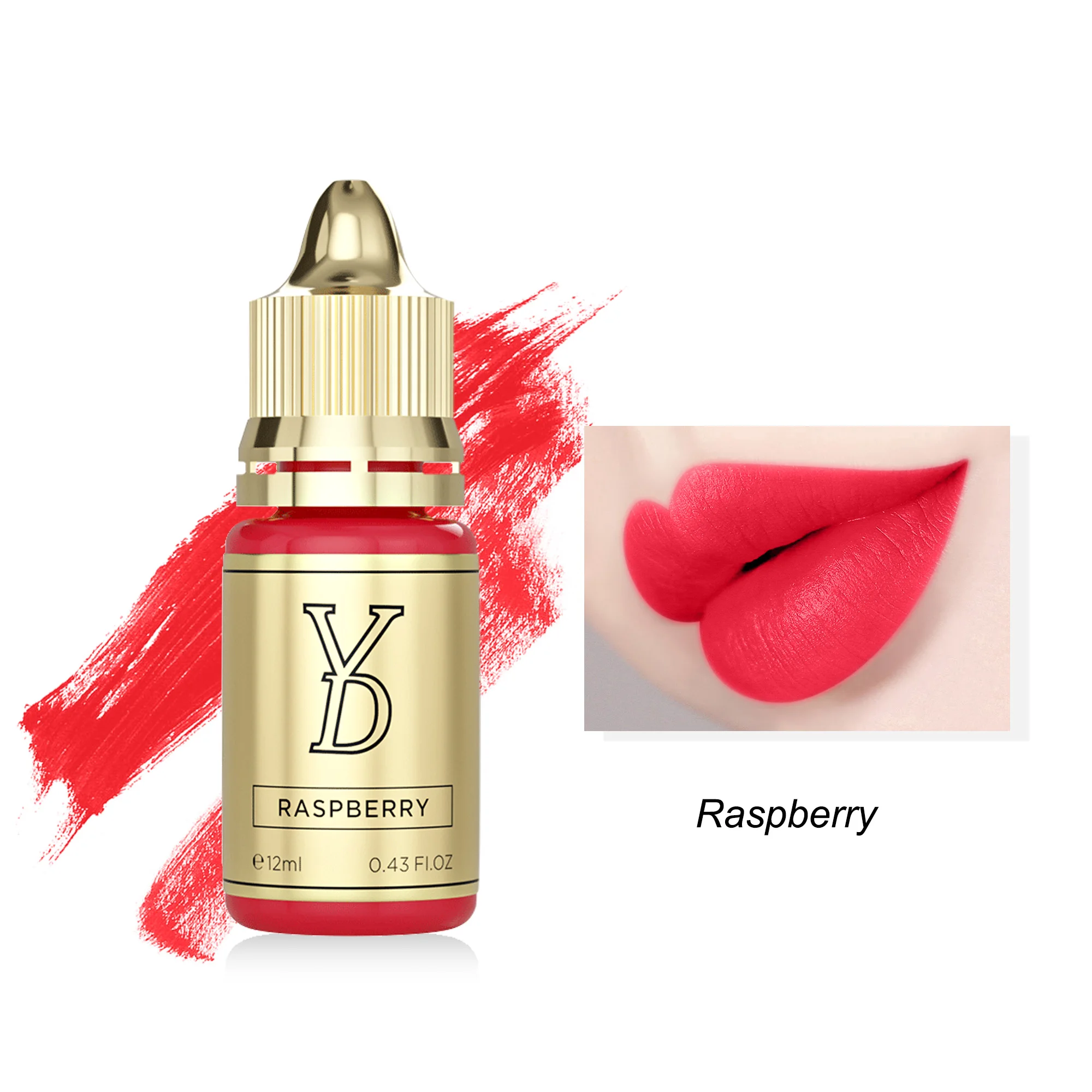 

YD NEO Raspberry Lip Tattoo Pigments for Semi Permanent Makeup Lip Ink Microblading Pigment 12ML Professional Lips Beauty Arts