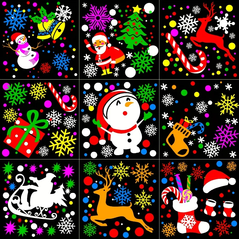 16 Pattern Christmas Projector USB LED Lighting Santa Claus Snowflake Projection Light for NewYear Party Indoor Decor Fairy Lamp